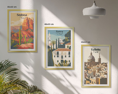 Cadre photo mural Vues Sedona Sintra La Valette rétro