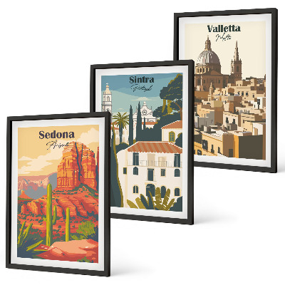 Cadre photo mural Vues Sedona Sintra La Valette rétro