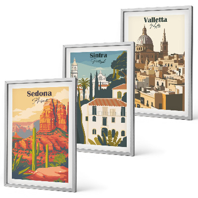 Cadre photo mural Vues Sedona Sintra La Valette rétro