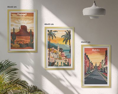 Lot de 3 tableaux pour salon Paysages des villes naturelles