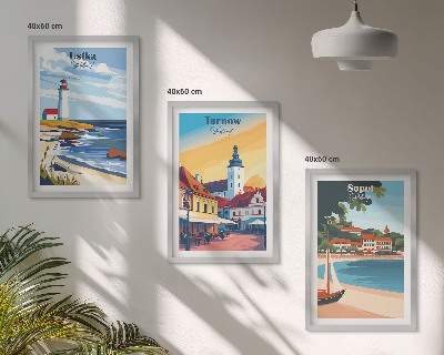 Cadre photo mural Vues sur la ville Ustka Tarnów Sopot