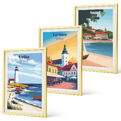 Cadre photo mural Vues sur la ville Ustka Tarnów Sopot