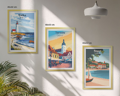 Cadre photo mural Vues sur la ville Ustka Tarnów Sopot