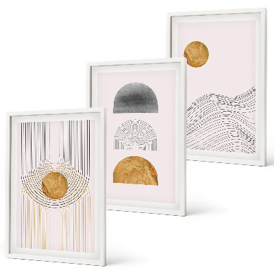 Cadre photo mural Formes abstraites beige et gris