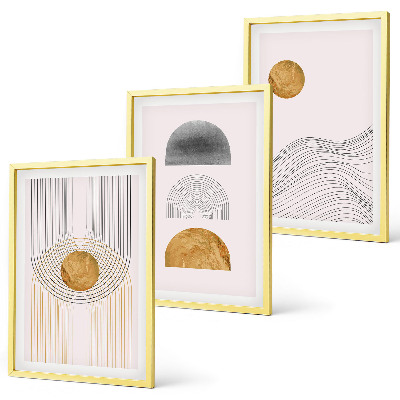 Cadre photo mural Formes abstraites beige et gris