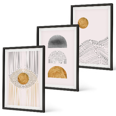 Cadre photo mural Formes abstraites beige et gris
