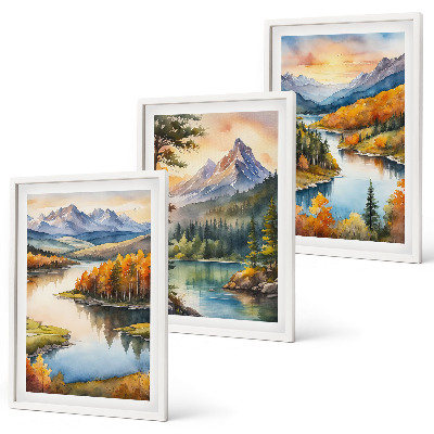 Cadre photo mural Paysages de montagne avec une rivière