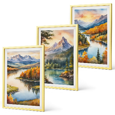 Cadre photo mural Paysages de montagne avec une rivière