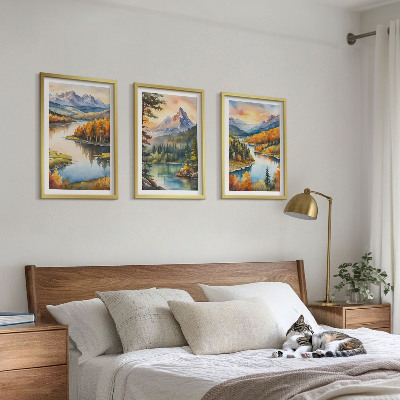 Cadre photo mural Paysages de montagne avec une rivière