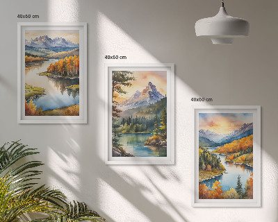 Cadre photo mural Paysages de montagne avec une rivière