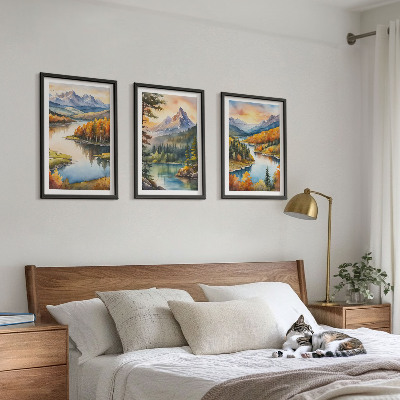 Cadre photo mural Paysages de montagne avec une rivière