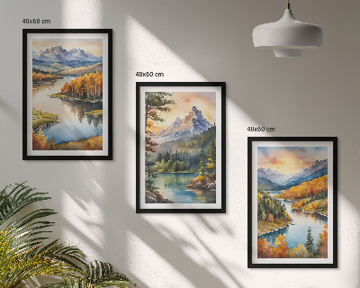 Cadre photo mural Paysages de montagne avec une rivière