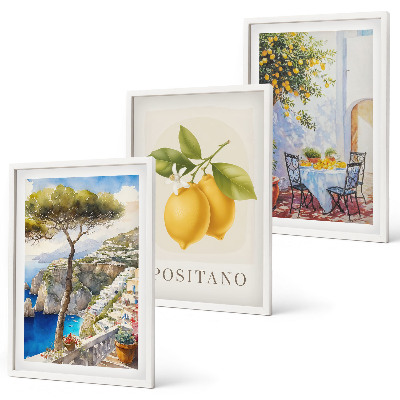 Cadre photo mural Vues de Positano avec des citrons