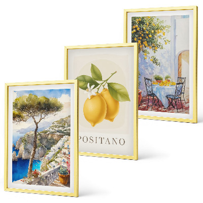 Cadre photo mural Vues de Positano avec des citrons