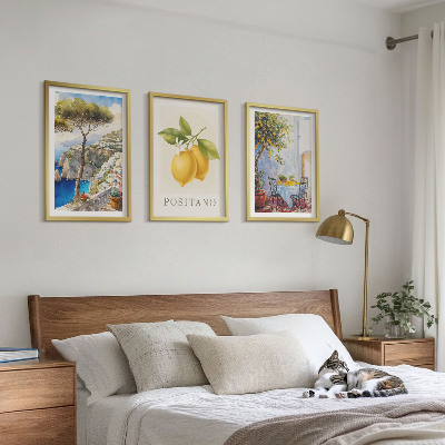 Cadre photo mural Vues de Positano avec des citrons