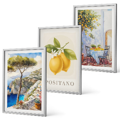 Cadre photo mural Vues de Positano avec des citrons