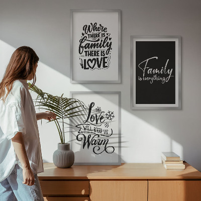Cadre photo mural Famille, amour, chaleur, foyer