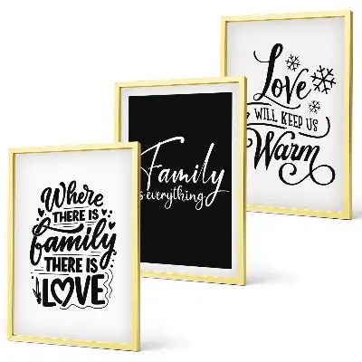 Cadre photo mural sur le thème de la famille, de l'amour et de la chaleur du foyer