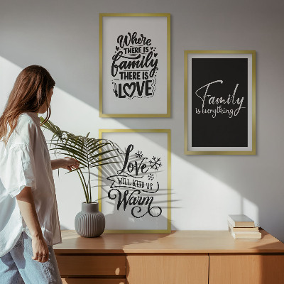 Cadre photo mural Famille, amour, chaleur, foyer
