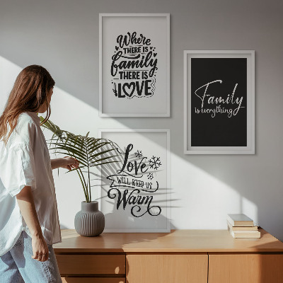 Cadre photo mural Famille, amour, chaleur, foyer