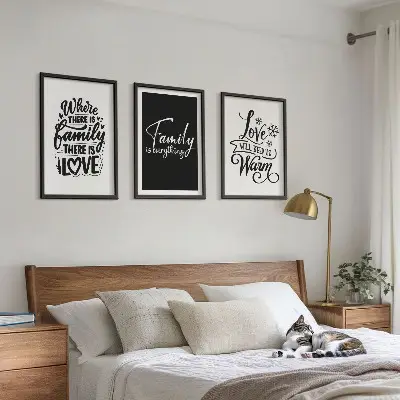Cadre photo mural sur le thème de la famille, de l'amour et de la chaleur du foyer