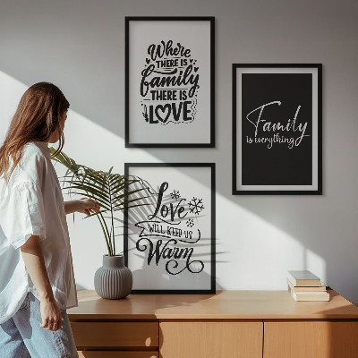 Cadre photo mural Famille, amour, chaleur, foyer