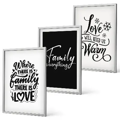 Cadre photo mural sur le thème de la famille, de l'amour et de la chaleur du foyer