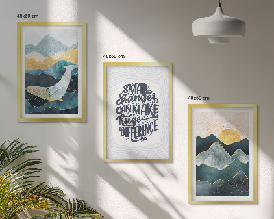 Lot de 3 tableaux pour salon Inspiration pour les montagnes abstraites