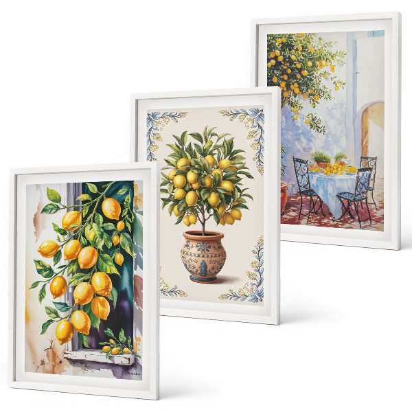 Cadre photo mural Citronniers fruits soleil