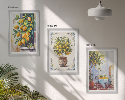 Cadre photo mural Citronniers fruits soleil