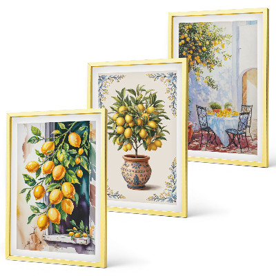 Cadre photo mural Citronniers fruits soleil