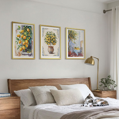 Cadre photo mural Citronniers fruits soleil