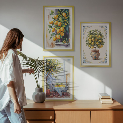 Cadre photo mural Citronniers fruits soleil