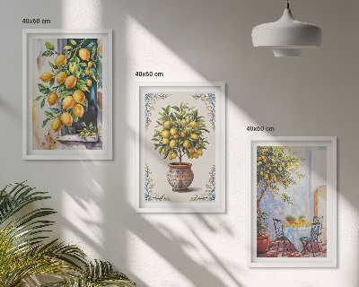 Cadre photo mural Citronniers fruits soleil