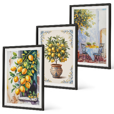 Cadre photo mural Citronniers fruits soleil