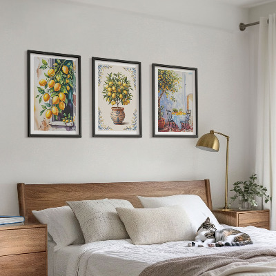 Cadre photo mural Citronniers fruits soleil