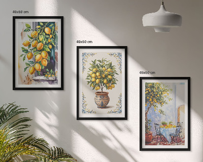 Cadre photo mural Citronniers fruits soleil