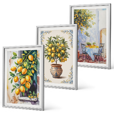 Cadre photo mural Citronniers fruits soleil