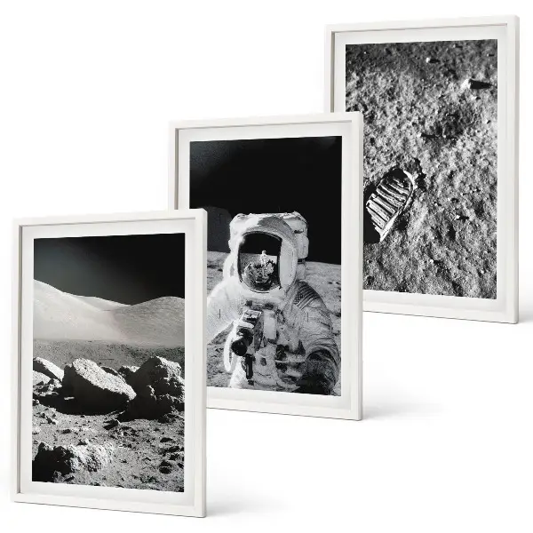 Cadre photo mural représentant une photographie de la NASA d'un astronaute lunaire