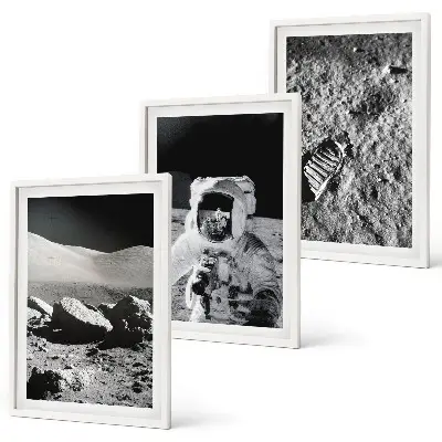 Cadre photo mural représentant une photographie de la NASA d'un astronaute lunaire