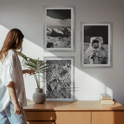 Cadre photo mural Photos de la NASA sur un astronaute lunaire