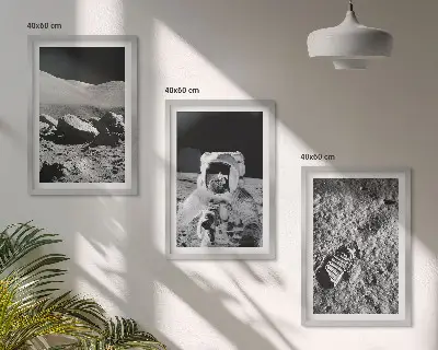 Cadre photo mural représentant une photographie de la NASA d'un astronaute lunaire