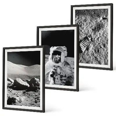 Cadre photo mural représentant une photographie de la NASA d'un astronaute lunaire