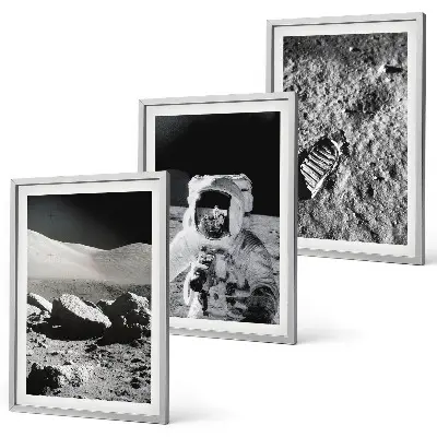 Cadre photo mural représentant une photographie de la NASA d'un astronaute lunaire