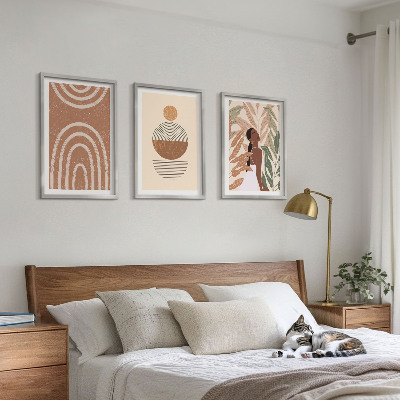 Cadre photo mural Motifs végétaux et géométrie élégants