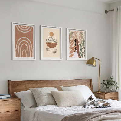 Cadre photo mural Motifs végétaux et géométrie élégants
