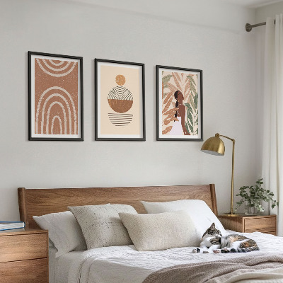 Cadre photo mural Motifs végétaux et géométrie élégants