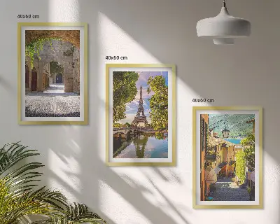 Cadre photo mural représentant les rues de l'architecture Eiffel