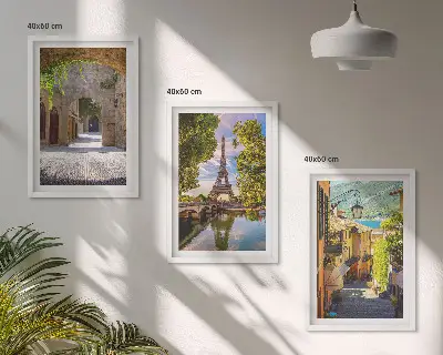 Cadre photo mural représentant les rues de l'architecture Eiffel