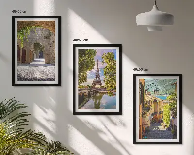 Cadre photo mural représentant les rues de l'architecture Eiffel